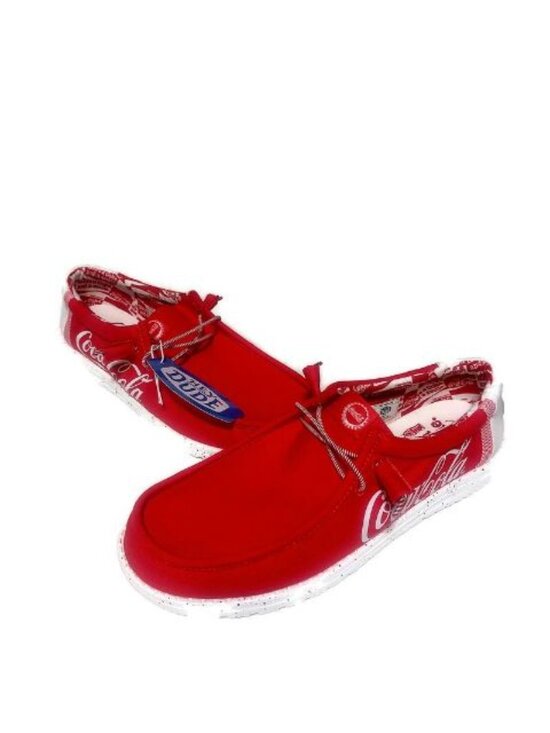Hey Dude Mens Size 15 x Coca-Cola Wally Coke Limited Edition Casual Shoes Red main image 6